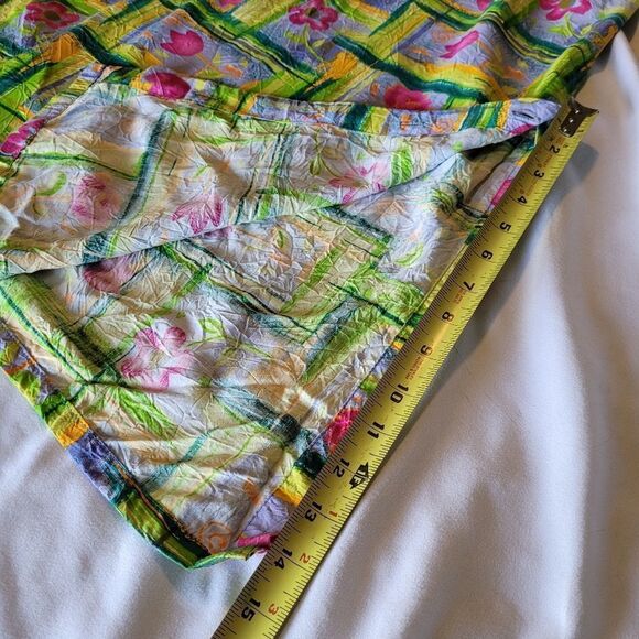 VINTAGE HAWAII NEON BRIGHT FLORAL SLIT HAWAIIAN PINK YELLOW MAXI DRESS XS SMALL - Picture 8 of 16